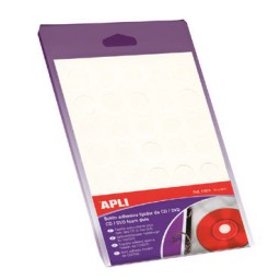 35 botones adhesivos CD blancos Apli 11671