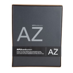 Tarjetero PVC negro A-4 400 tarjetas Apli 13168