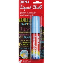 Rotulador tiza biselado azul Apli 13961