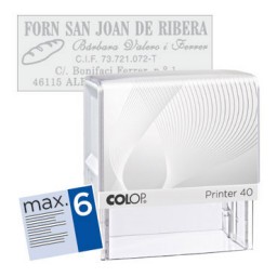 Printer 40 6 líneas personalizables 59x23 mm. Colop PR.40