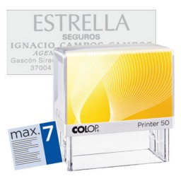 Printer 50 7 líneas personalizables 69x30 mm. Colop PR.50