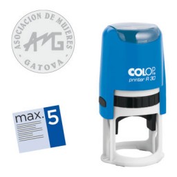 Printer R30 4 líneas personalizables ø30 mm. Colop PR.R30