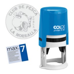 Printer R40 6 líneas personalizables ø40 mm. Colop PR.R40