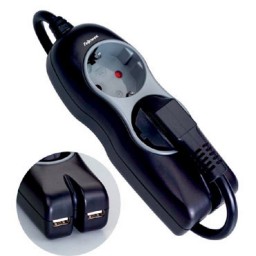 Regleta 2 tomas de viaje Fellowes 9914601