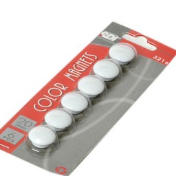 6 imanes ø20 mm. blancos SDI 3216-BL