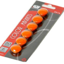 6 imanes ø20 mm. naranjas SDI 3216-NA