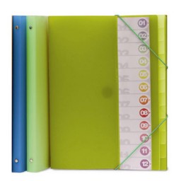 Carpeta clasificadora Folio verde 12pos Grafoplás 30111921