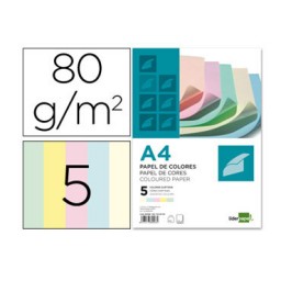 100HJ papel 5 colores 80 g/m² Din A-4 Liderpapel 80098